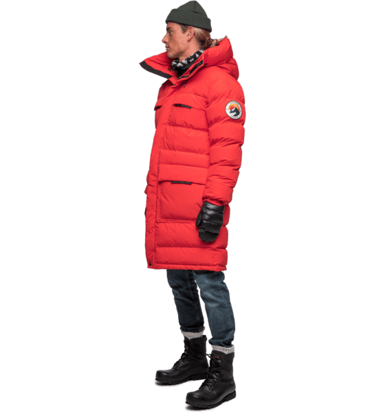 Big red outlet parka